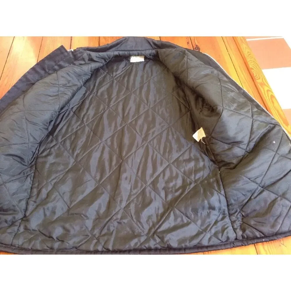 Vintage Rockland USA Union Made Navy Cop Police Quilt Lined M Reg Mens